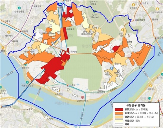 용산구, 전국 최초 빅데이터 기반 '상권별 둥지 내몰림 위험도 분석 시스템' 구축