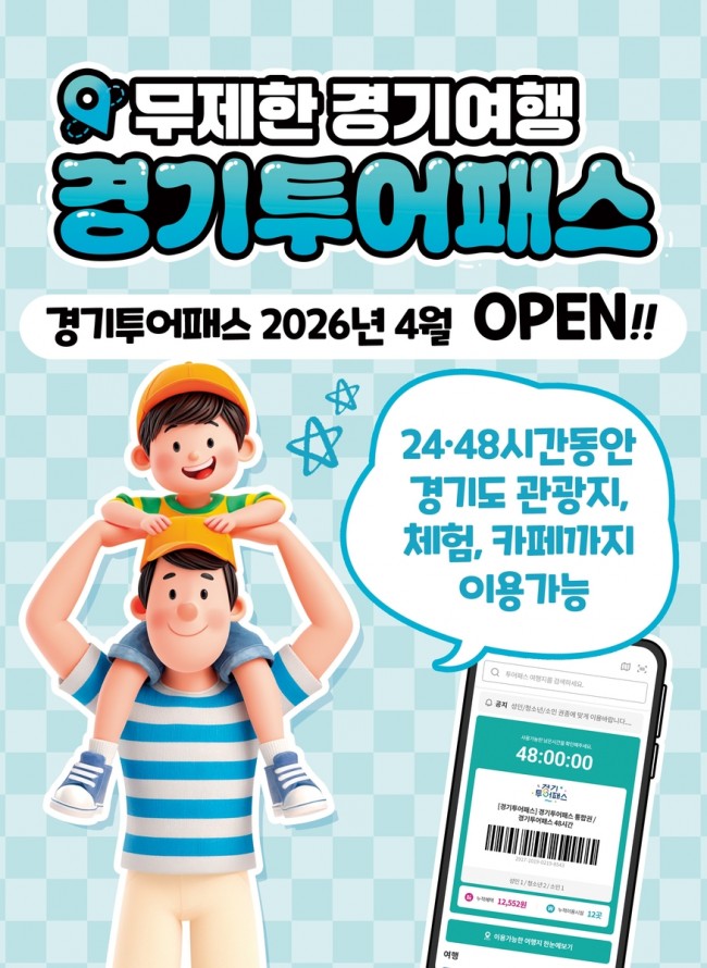 경기도, 5월 황금연휴 맞아 관광지 무제한 즐길 수 있는 '경기 투어패스' 27일 출시